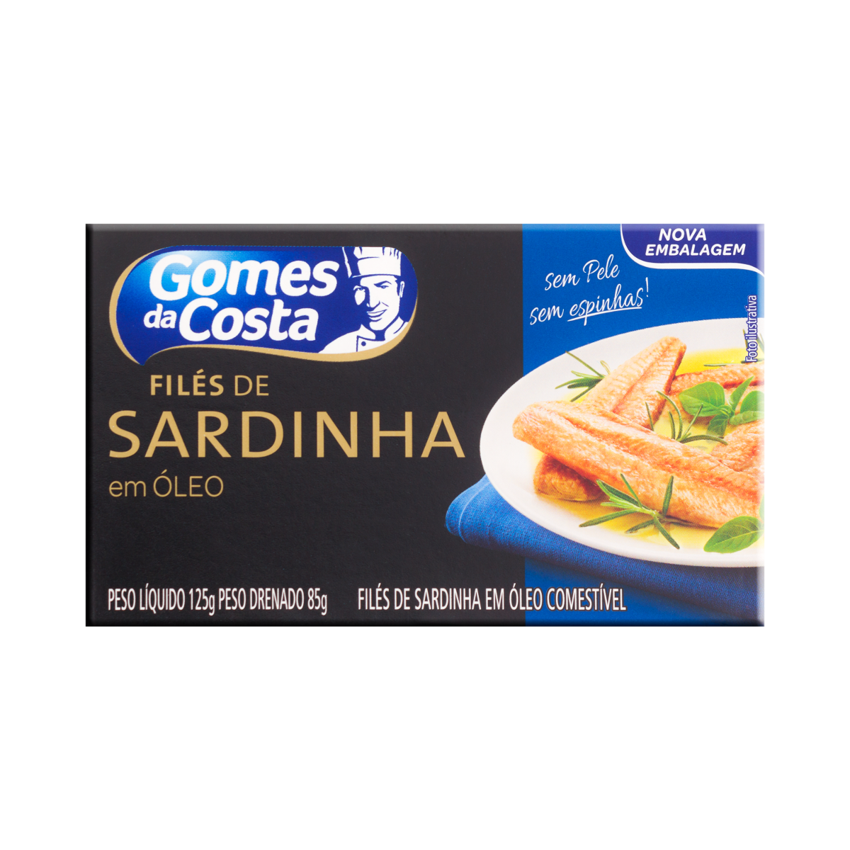 Filés De Sardinha Em Óleo GOMES DA COSTA Caixa 125g