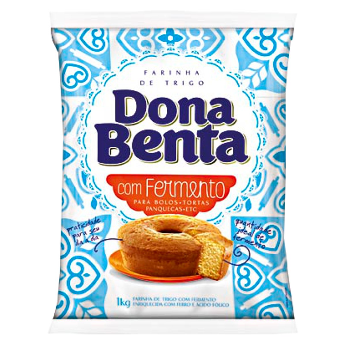 Farinha de Trigo Especial com Fermento DONA BENTA Pacote 1kg