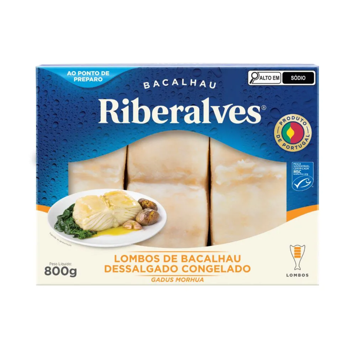 Lombo de Bacalhau Riberalves 800g