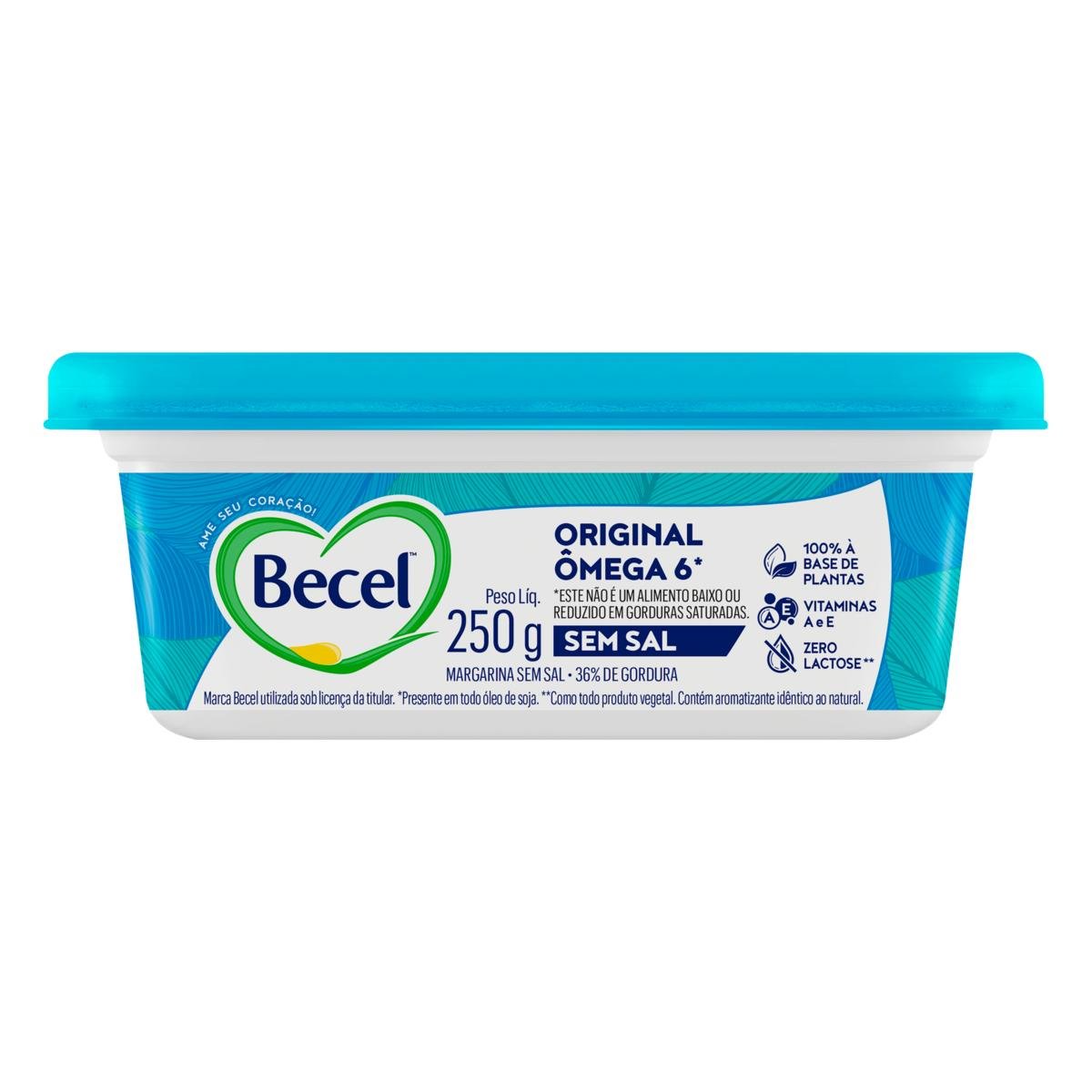 Margarina Original sem Sal Zero Lactose Becel Pote 250g