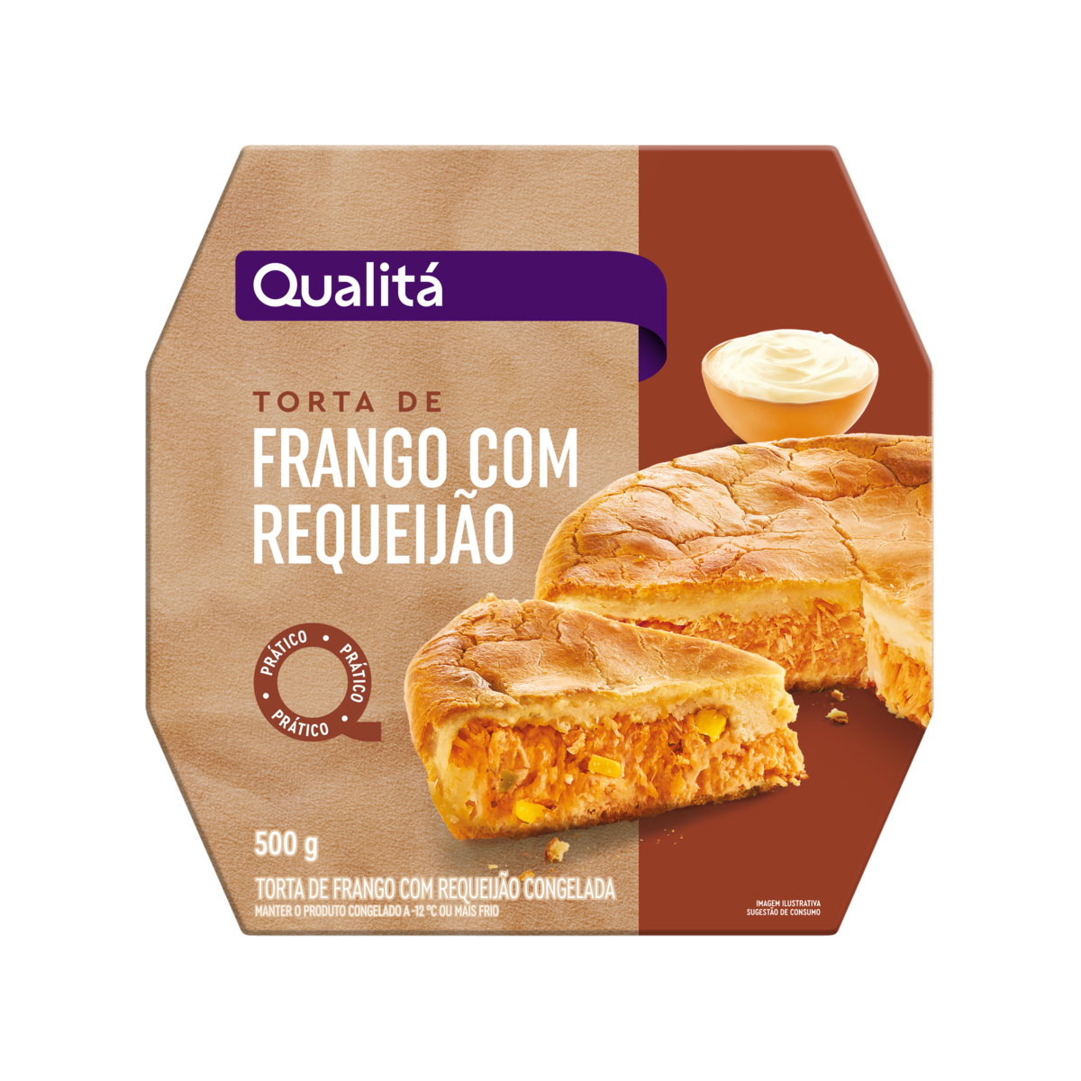 Torta de Frango com Requeijão QUALITÁ Caixa 500g