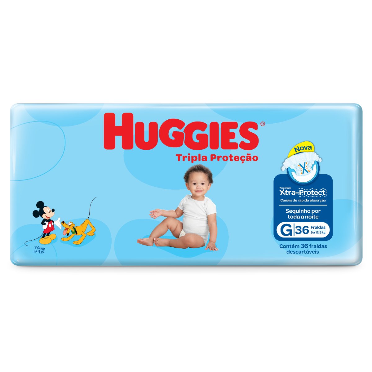 Fralda Descartável Infantil Huggies Tripla Proteção G Pacote 36 Unidades