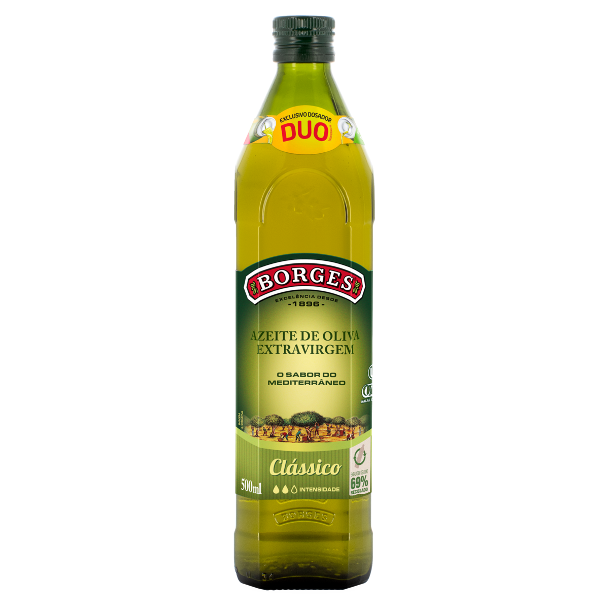 Azeite de Oliva Extra Virgem Clássico Espanhol Borges Vidro 500ml