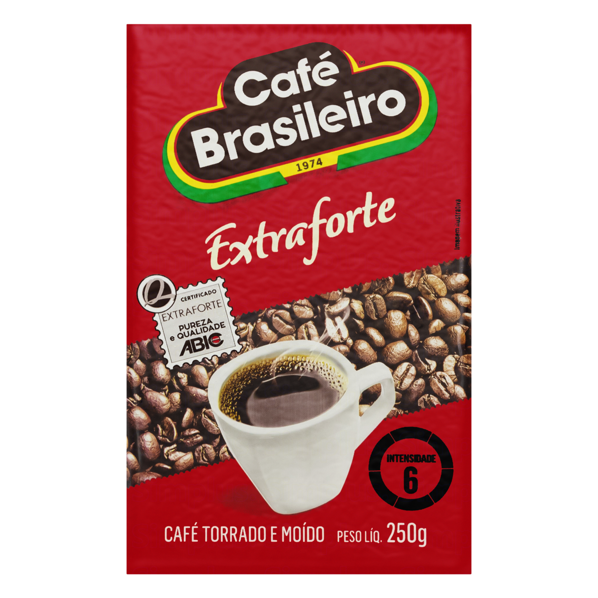 Café Torrado e Moído a Vácuo Extraforte Café Brasileiro Pacote 250g