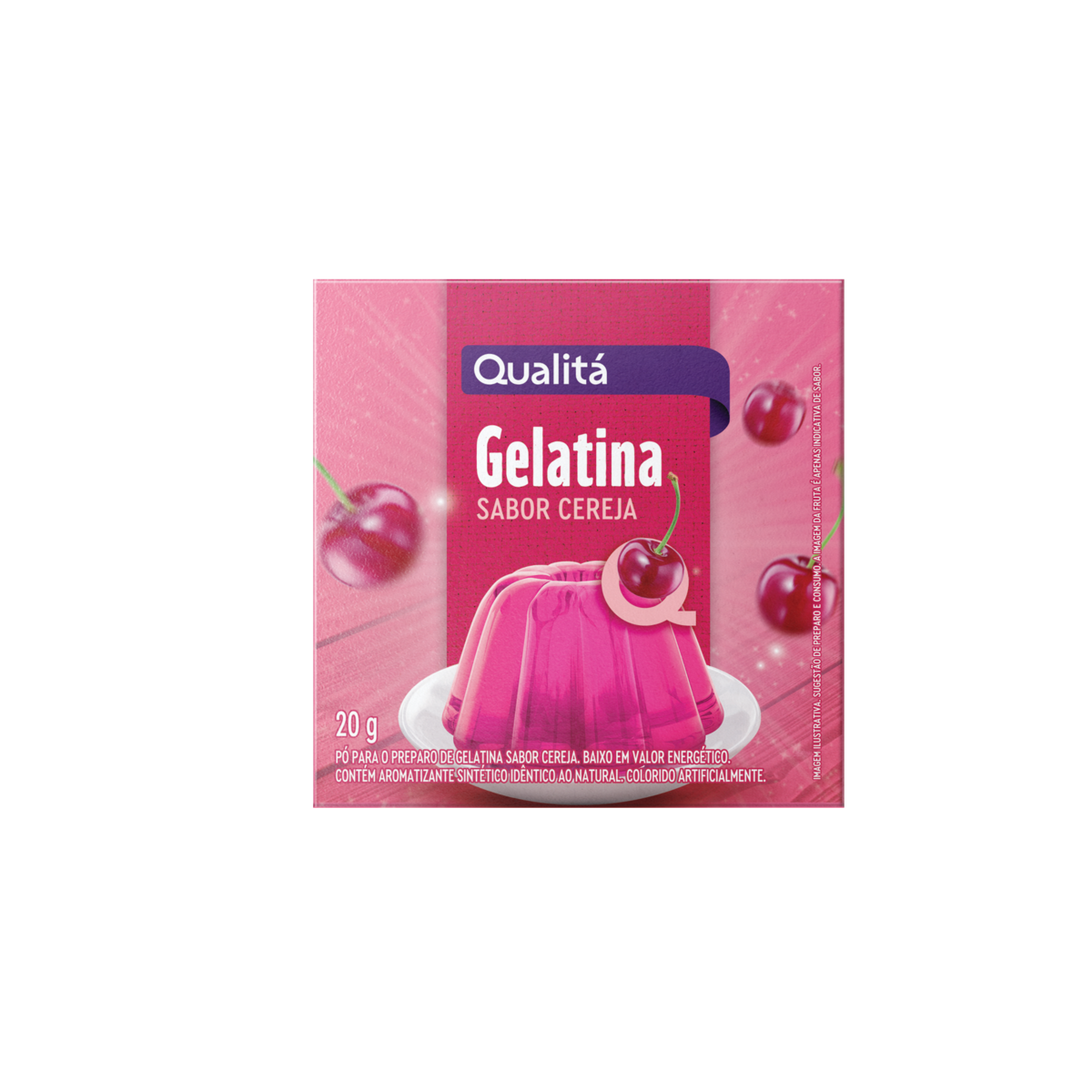Gelatina em Pó Cereja Qualitá Caixa 20g