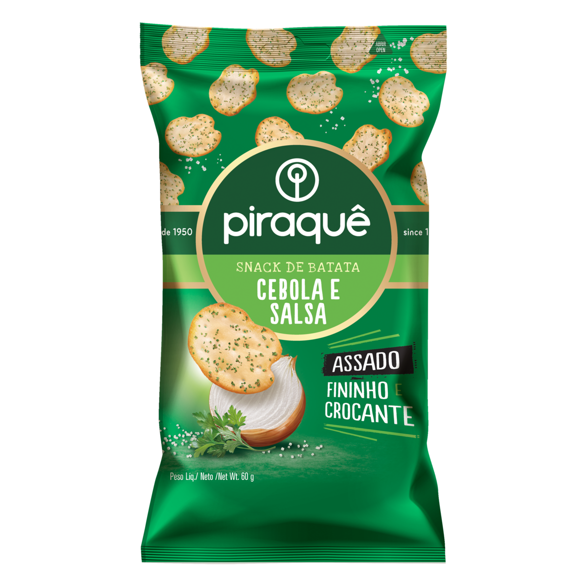 Snack de Batata Cebola e Salsa Piraquê Pacote 60g