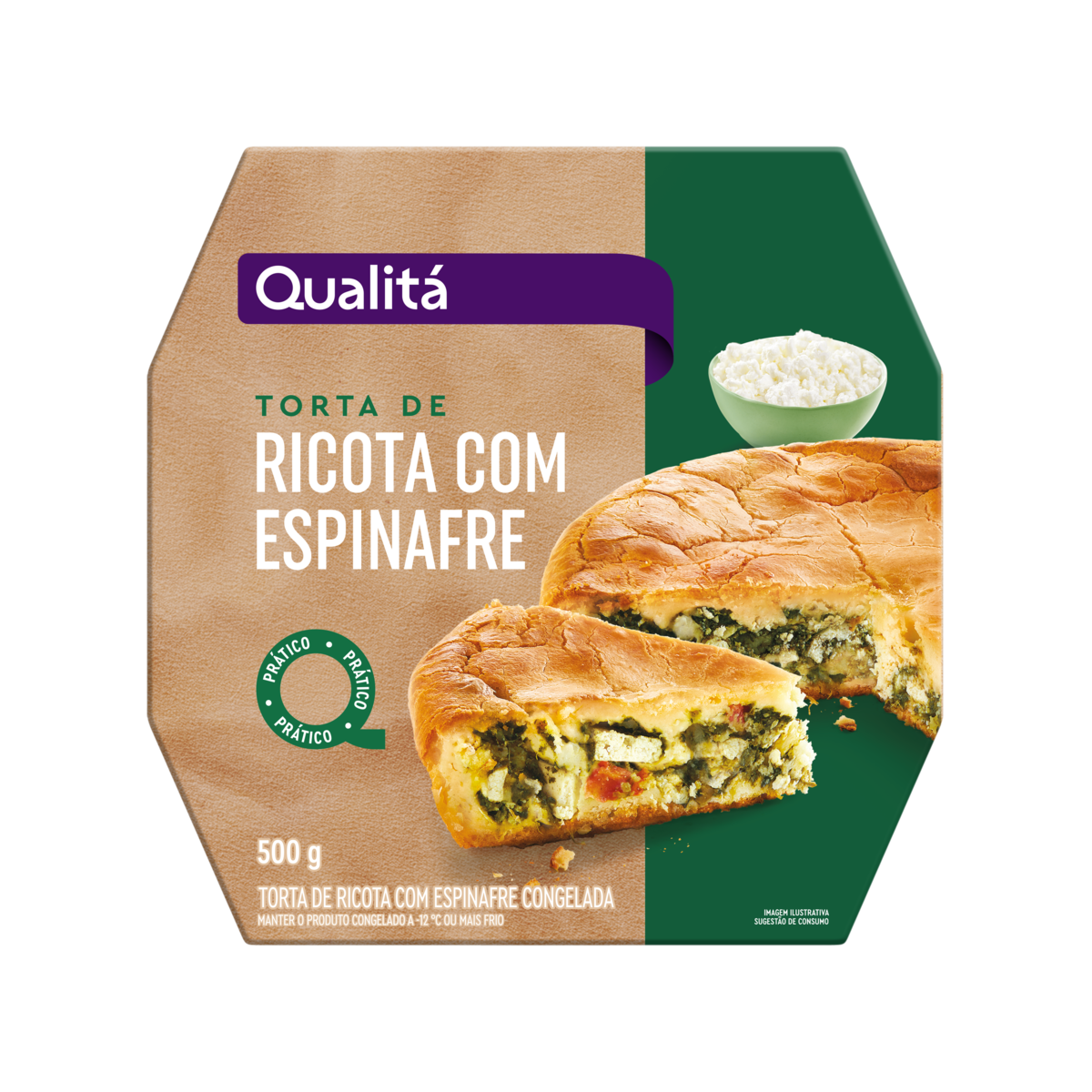 Torta de Ricota com Espinafre QUALITÁ 500g
