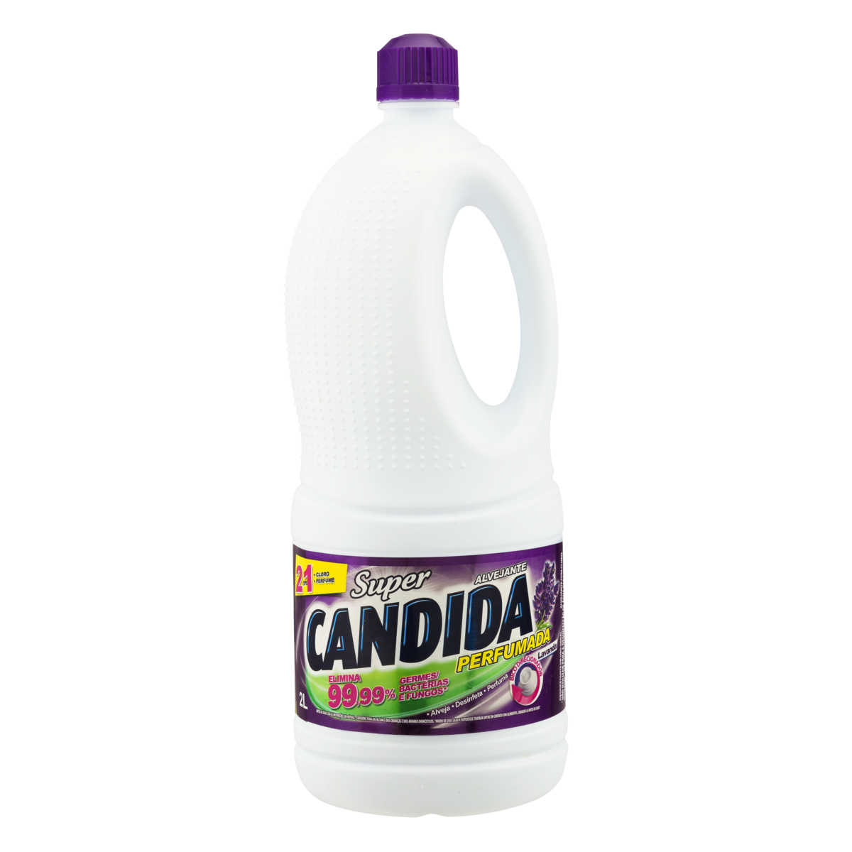 Alvejante Uso Geral com Cloro Lavanda Super Candida Frasco 2l