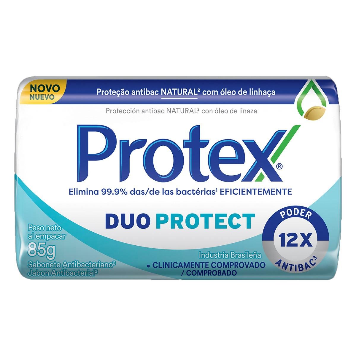 Sabonete Barra Antibacteriano Protex Duo Protect Envoltório 85g