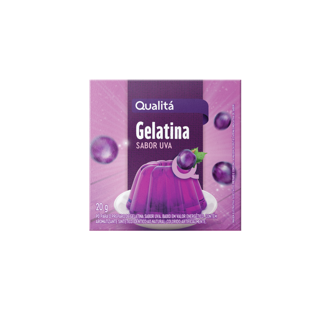 Gelatina em Pó Uva Qualitá Caixa 20g
