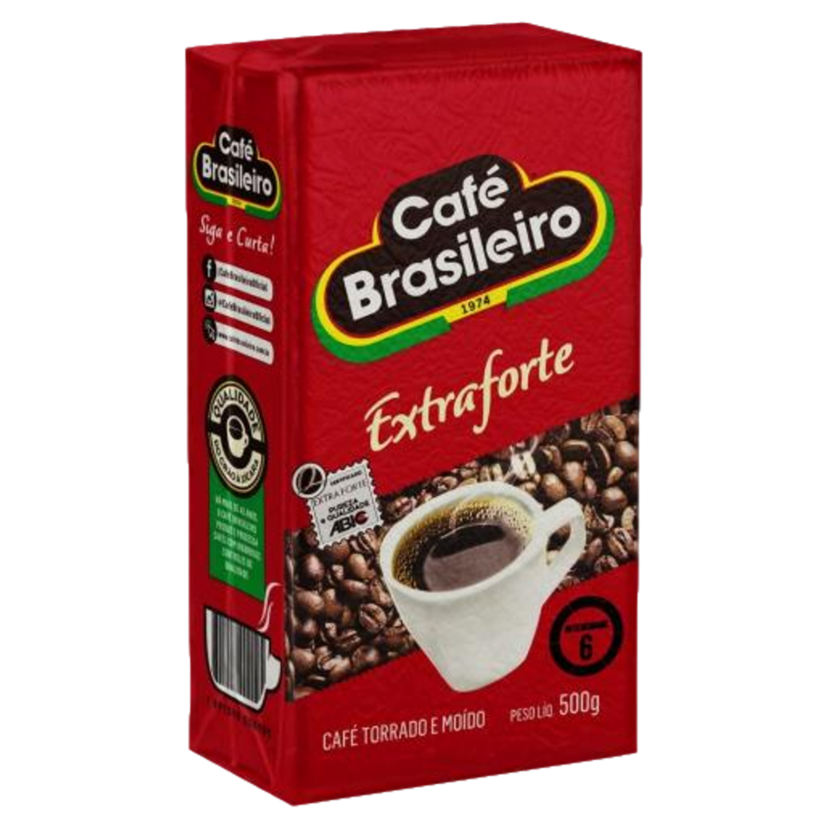 Café Torrado e Moído a Vácuo Extraforte Café Brasileiro Pacote 500g