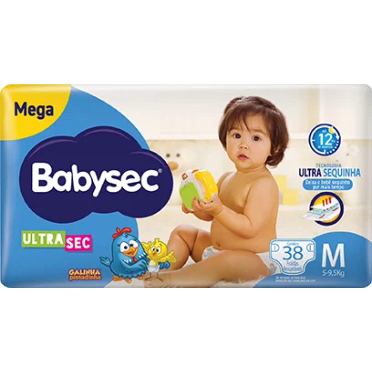 Fralda Infantil Babysec Ultra Mega M C/38