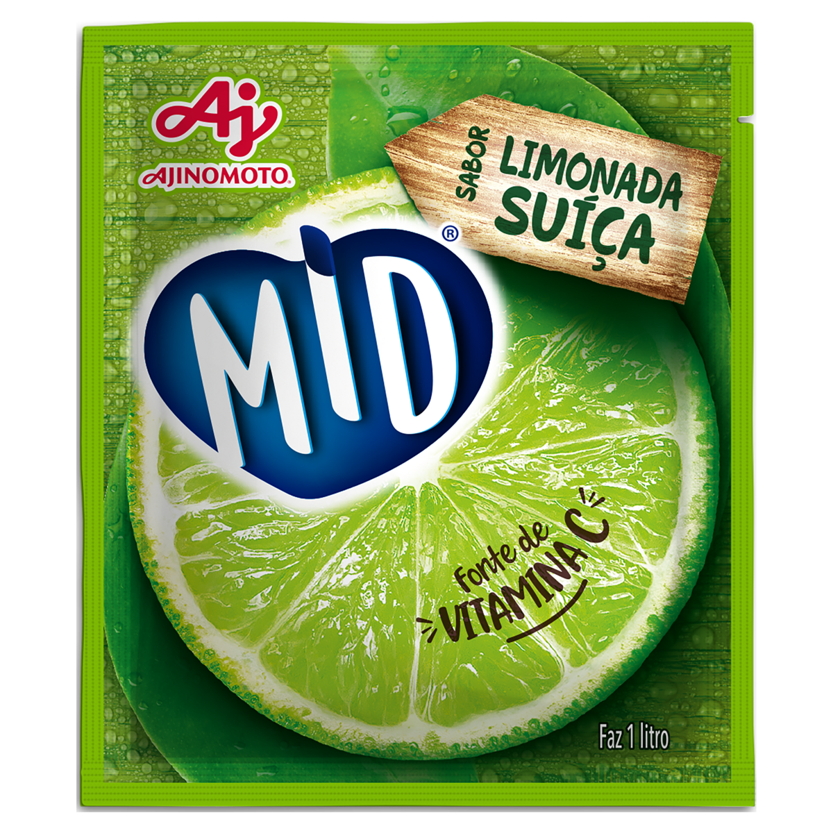 Refresco em Pó Limonada Suíça Mid Pacote 20g