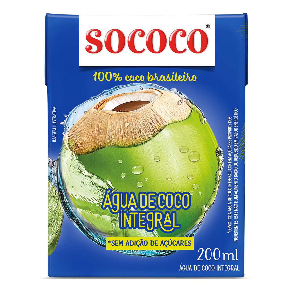 Água de Coco Integral Sococo Caixa 200ml