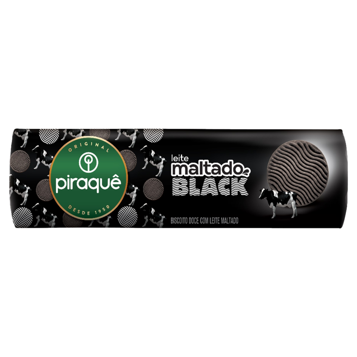 Biscoito Leite Maltado Black Piraquê Pacote 132g