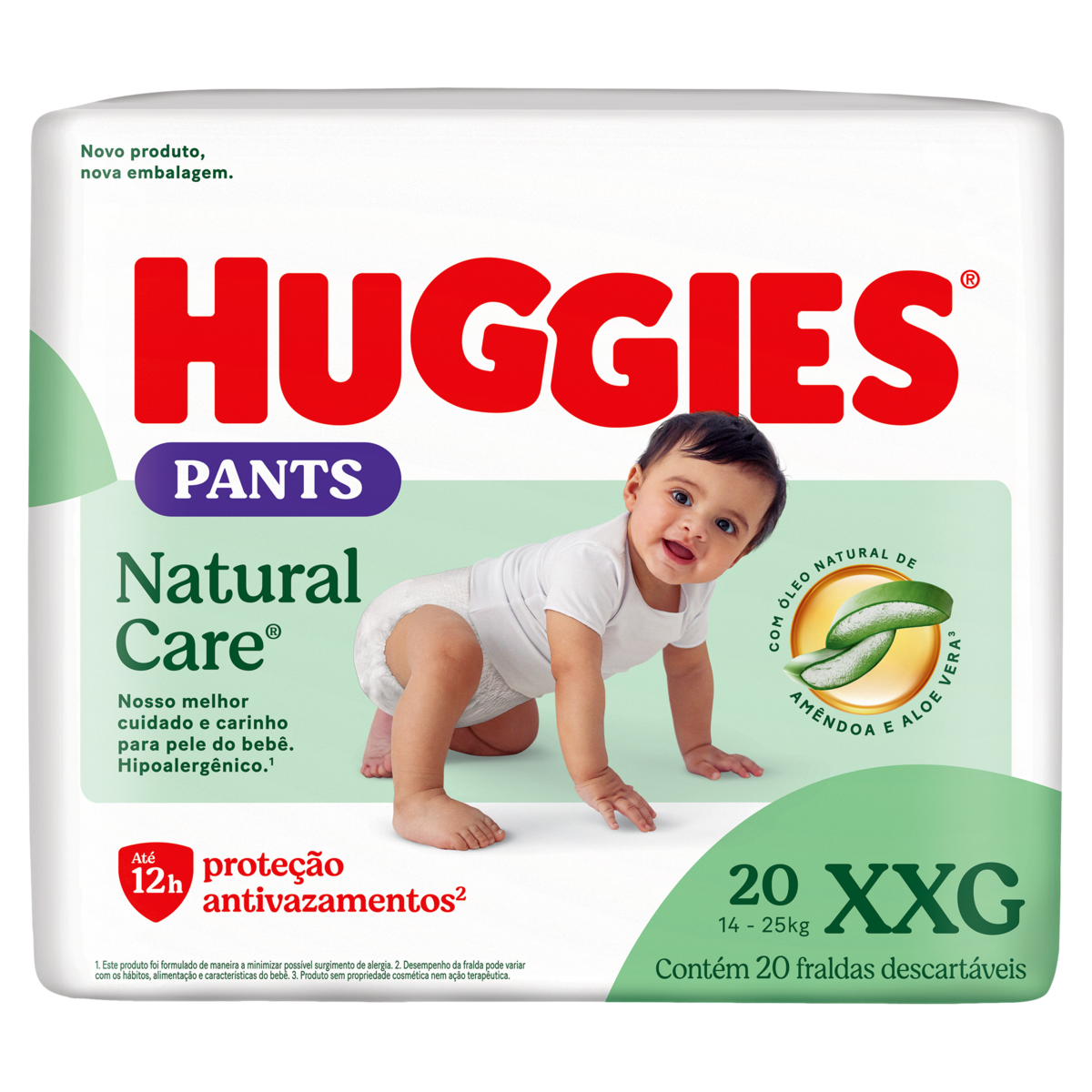 Fralda Huggies Roupinha Natural Care XXG - 20 fraldas