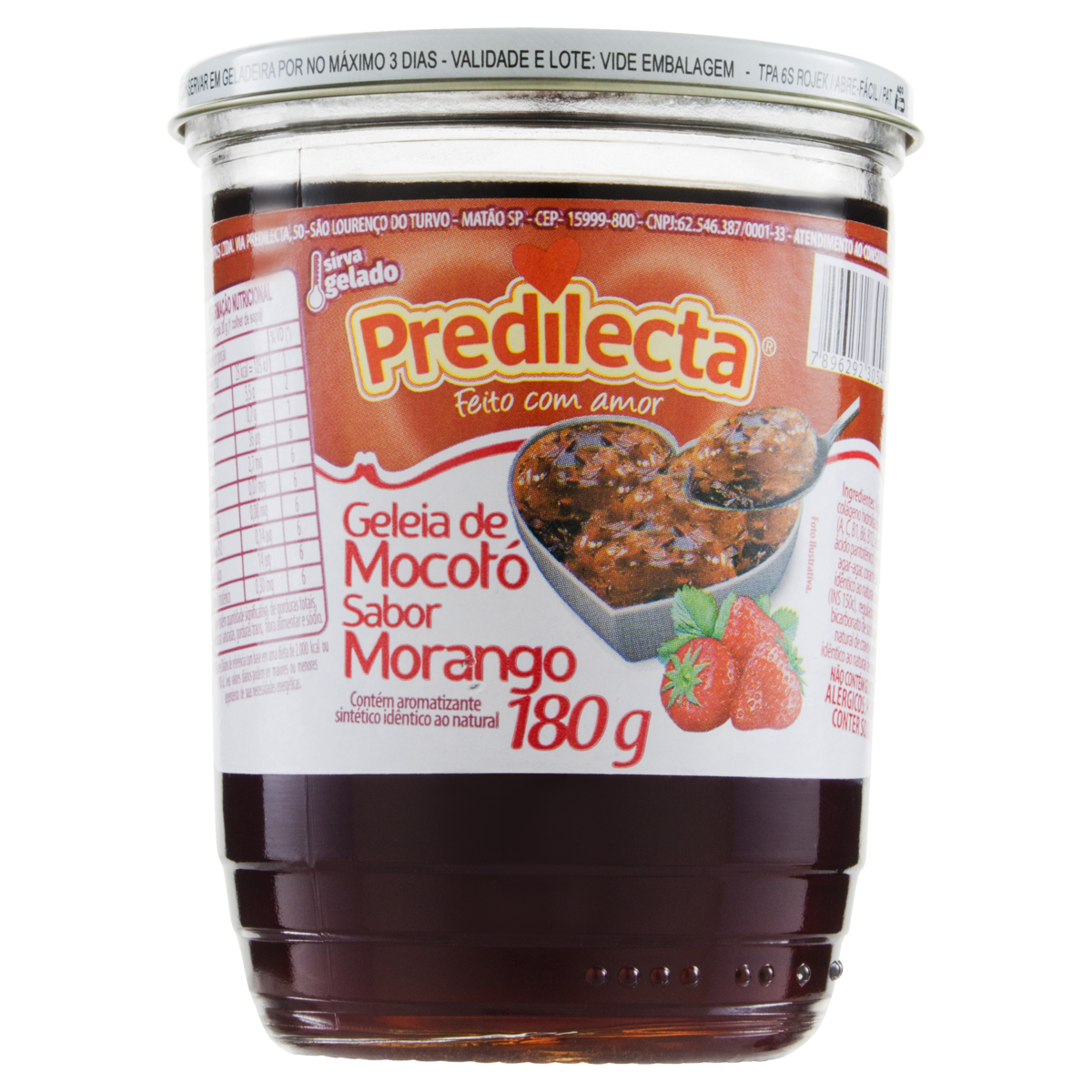 Geleia de Mocotó Morango Predilecta Copo 180g