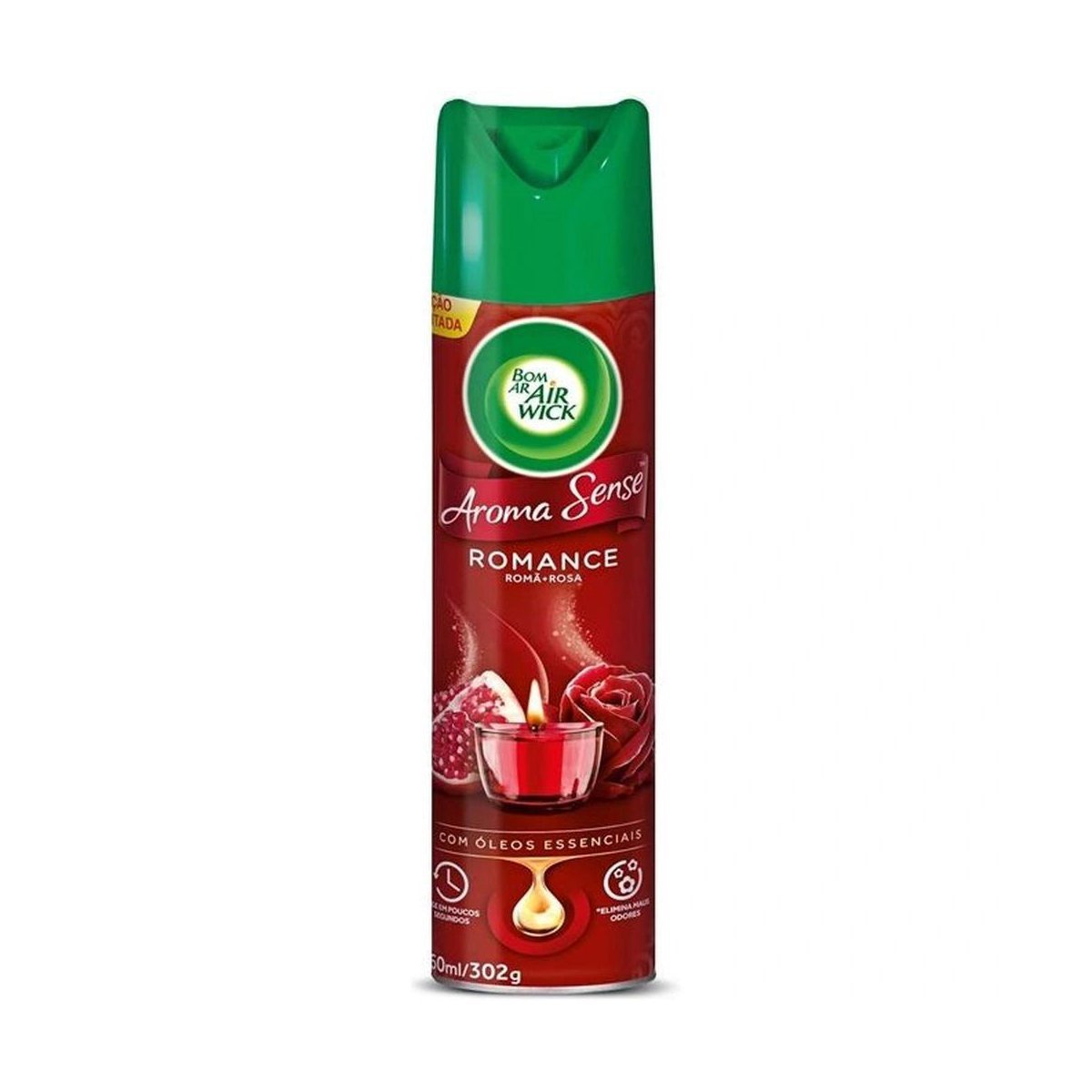 Neutralizador de Odores Romance Bom Ar Aroma Sense Frasco 360ml Embalagem Econômica
