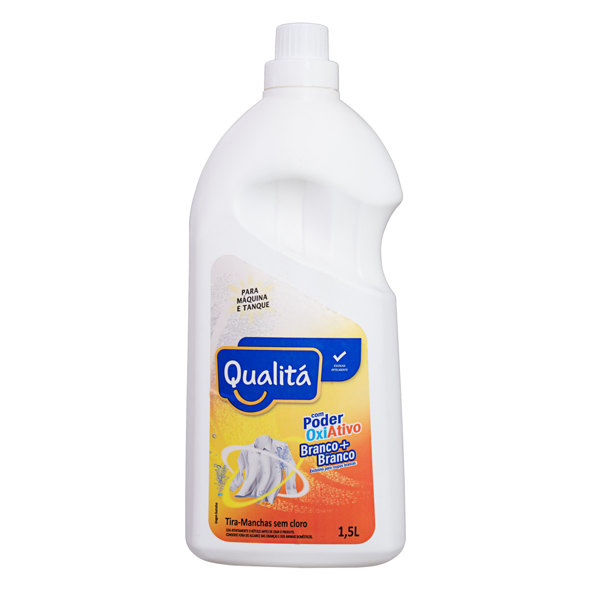 Tira-Manchas Líquido Roupas Brancas Qualitá Frasco 1,5l