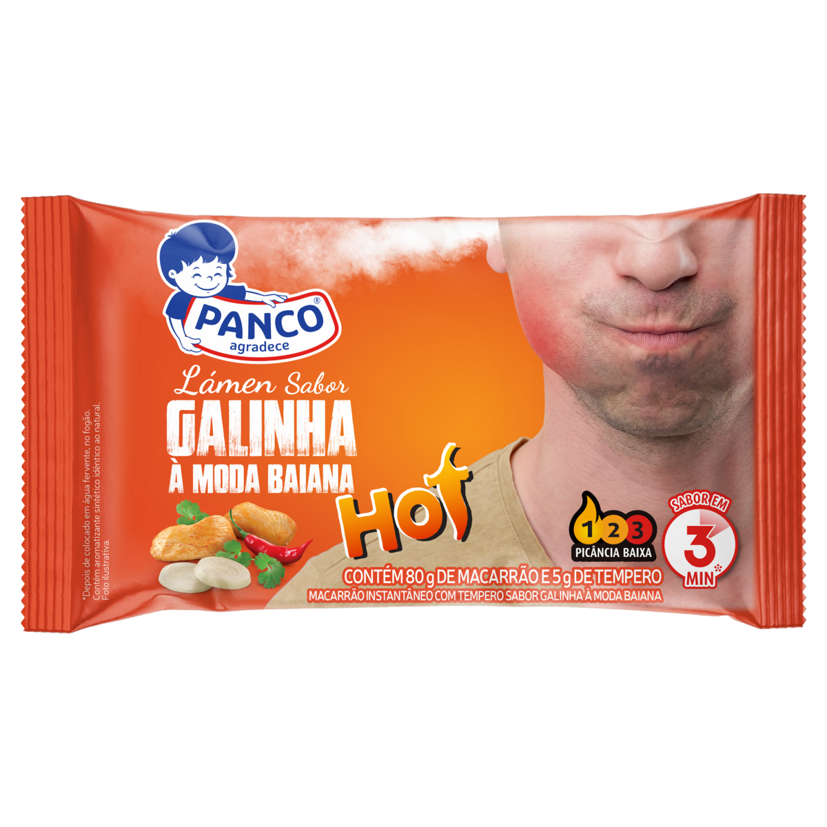 Macarrão Instantâneo Lámen Galinha à Moda Baiana Panco Hot Pacote 85g