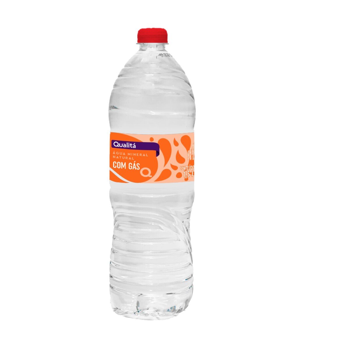 Água Mineral Natural com Gás Qualitá Garrafa 1,5l