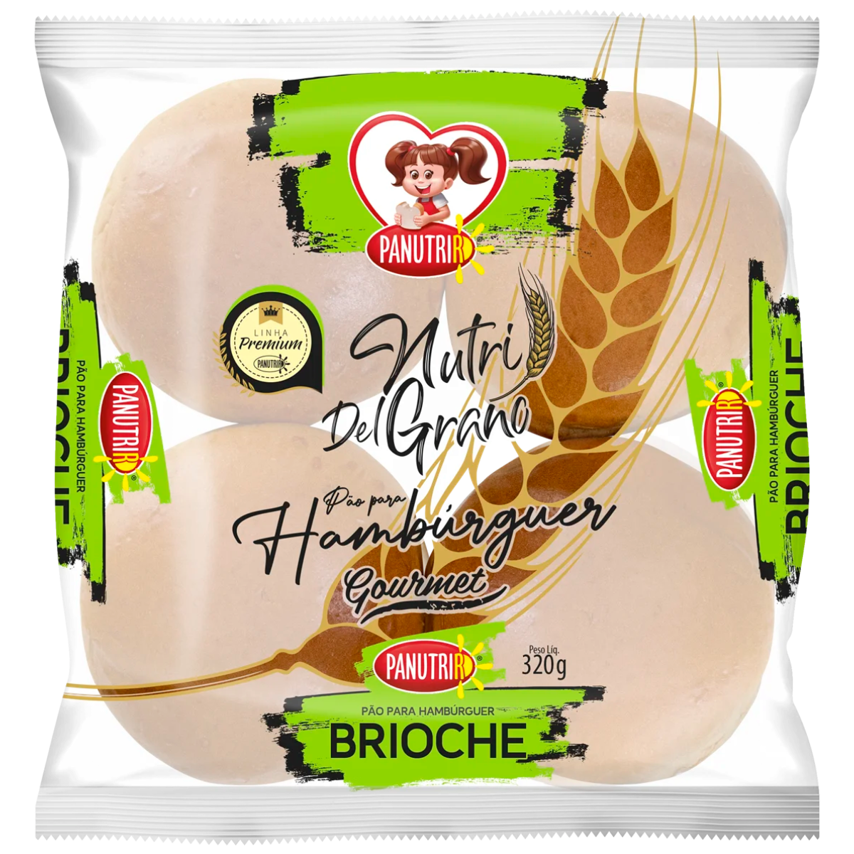 Pao Nutri Del Grano Hamburguer Brioche Panutrir 320g