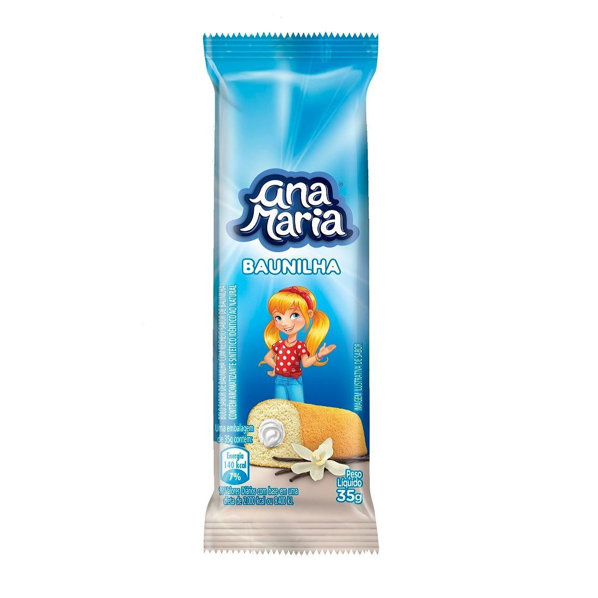 Bolo Baunilha Recheio Baunilha Ana Maria Pacote 35g