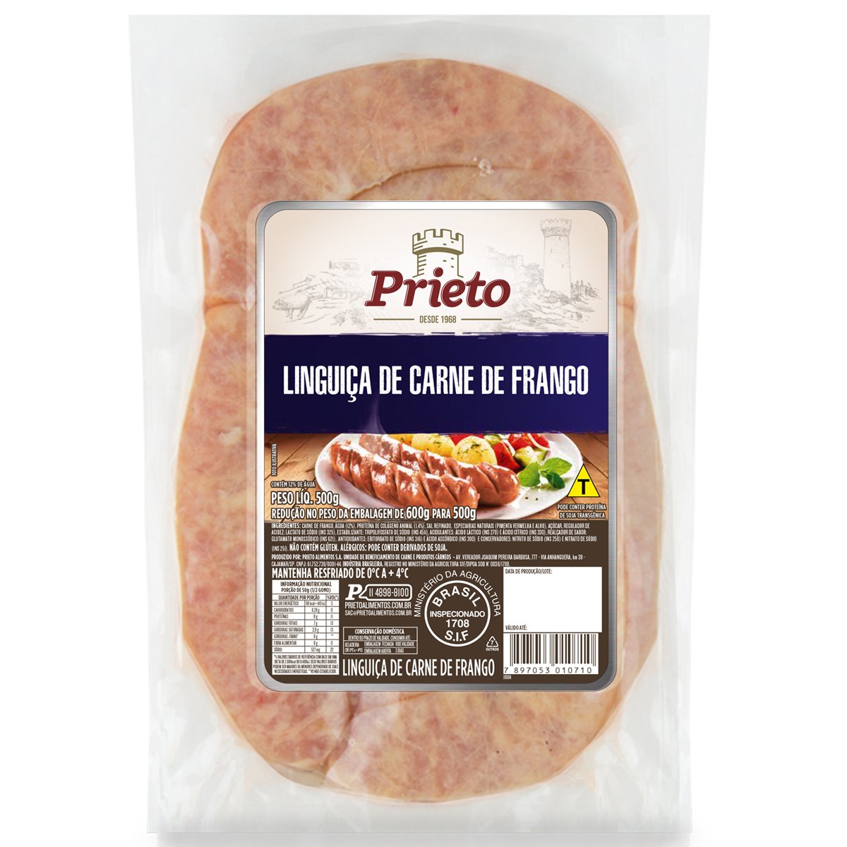 Linguiça de Frango Prieto 500g