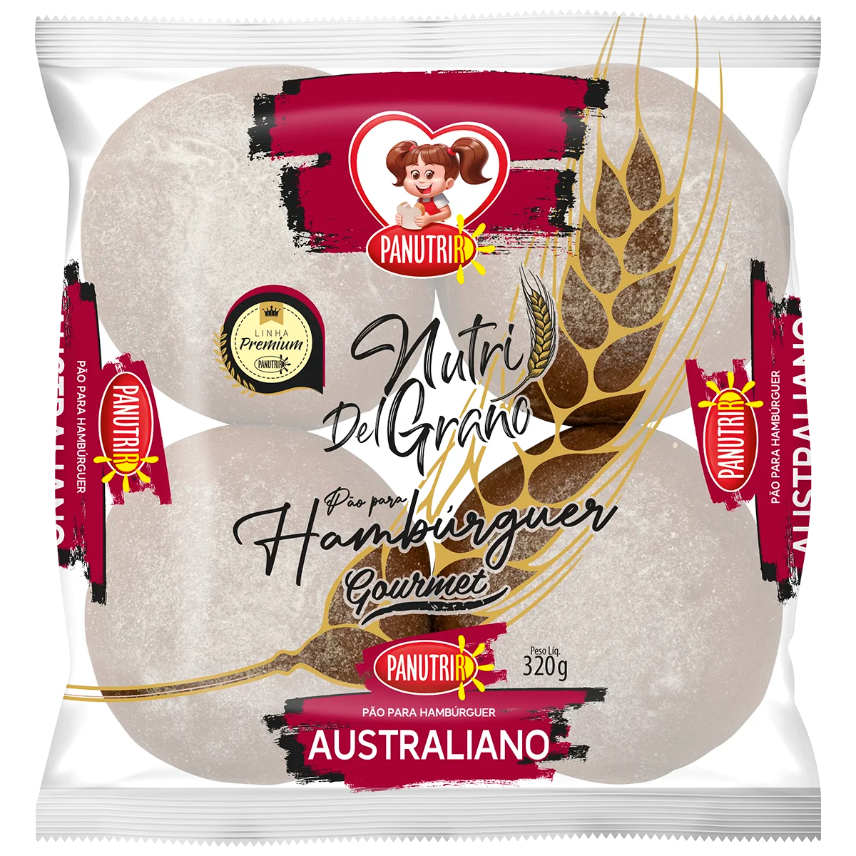 Pao Nutri Del Grano Hamburguer Australiano Panutrir 320g