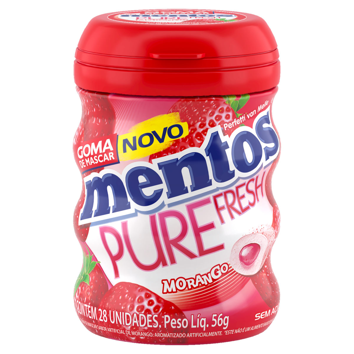 Goma de Mascar MENTOS Morango 56g