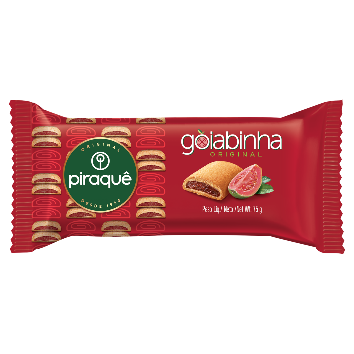 Biscoito Piraquê Roladinho de Goiaba 75g