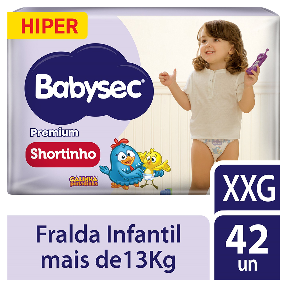 Fralda Descartável Shortinho Babysec Premium XXG Hiperpacote 42 Unidades