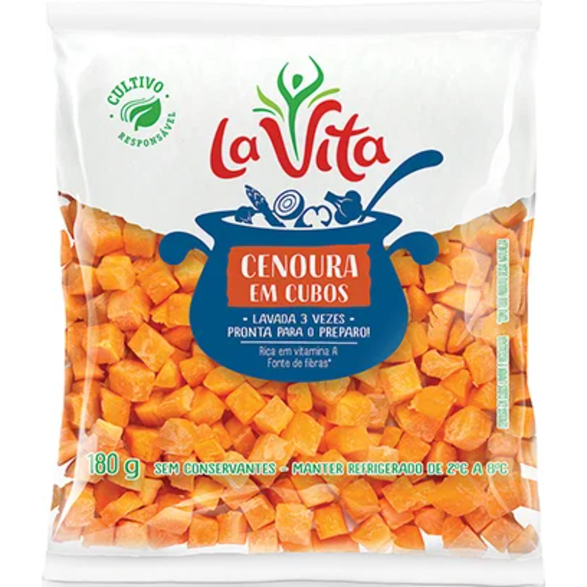 Cenoura Em Cubos 180g