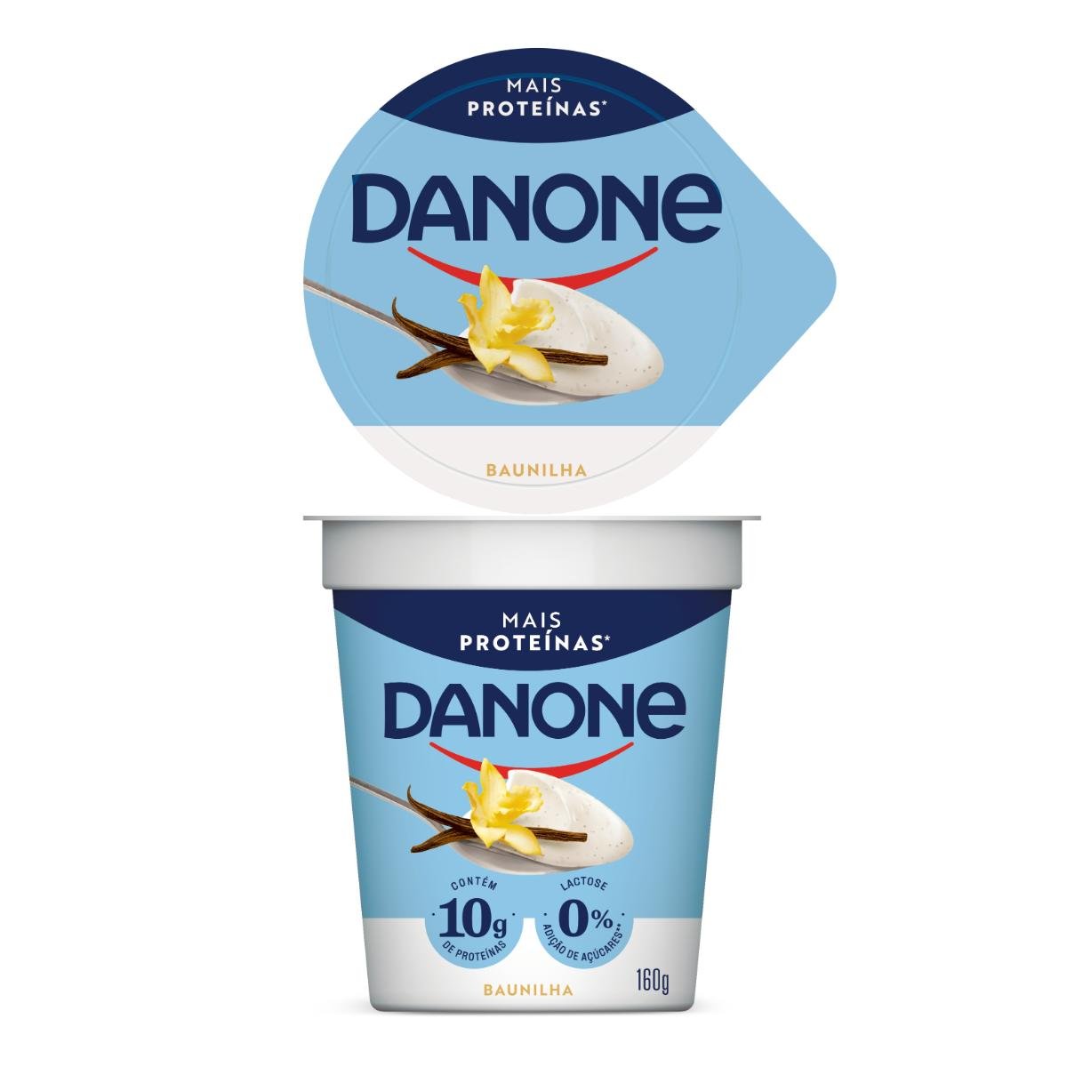 Iogurte Semidesnatado Baunilha Zero Lactose Danone Copo 160g