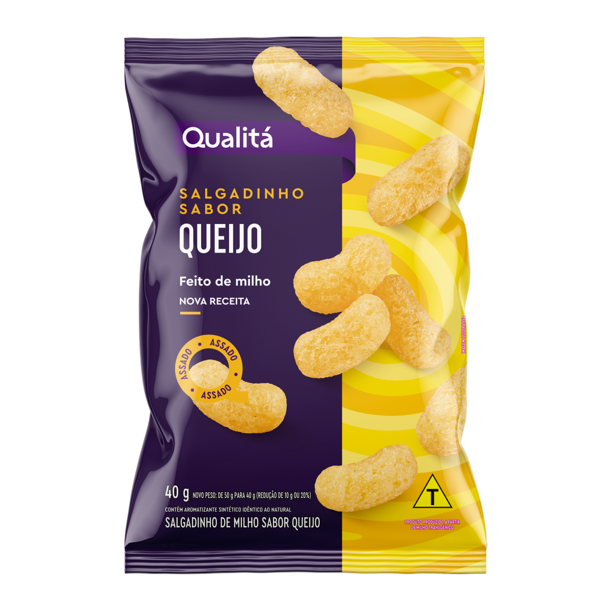 Salgadinho de Milho Lua Queijo Qualitá Pacote 40g