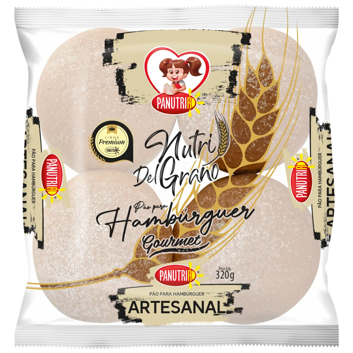 Pao Nutri Del Grano Hamburguer Artesanal Panutrir 320g