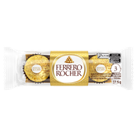 Bombom Ferrero Rocher Pacote 37,5g 3 Unidades