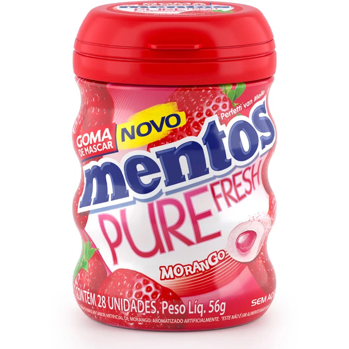 Goma de Mascar MENTOS Morango 56g