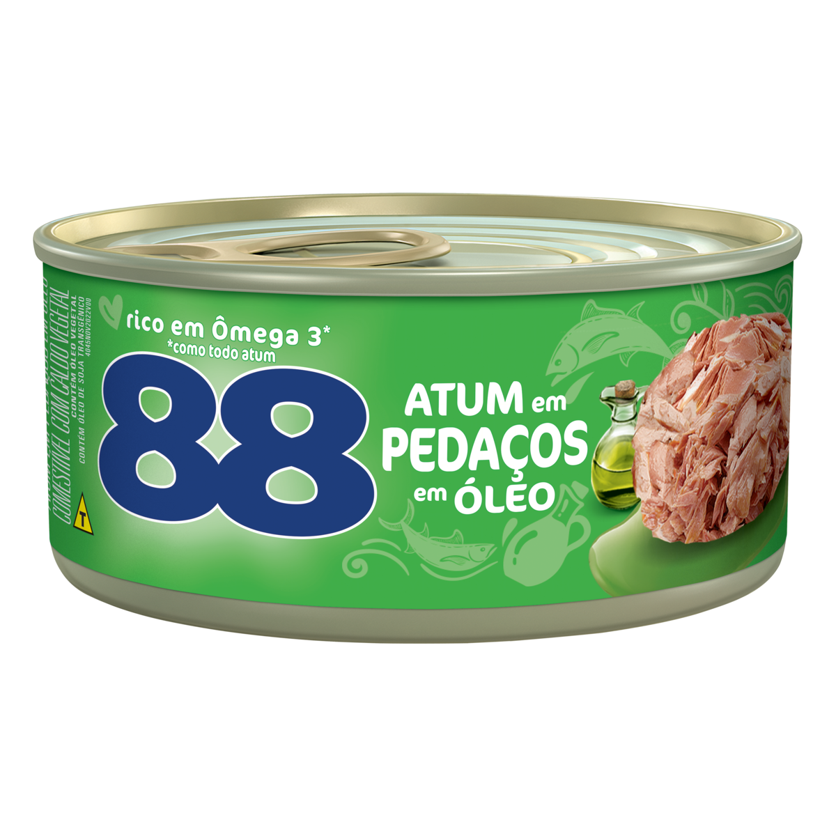 Atum em Pedaços em Óleo com Caldo Vegetal 88 Lata 98g