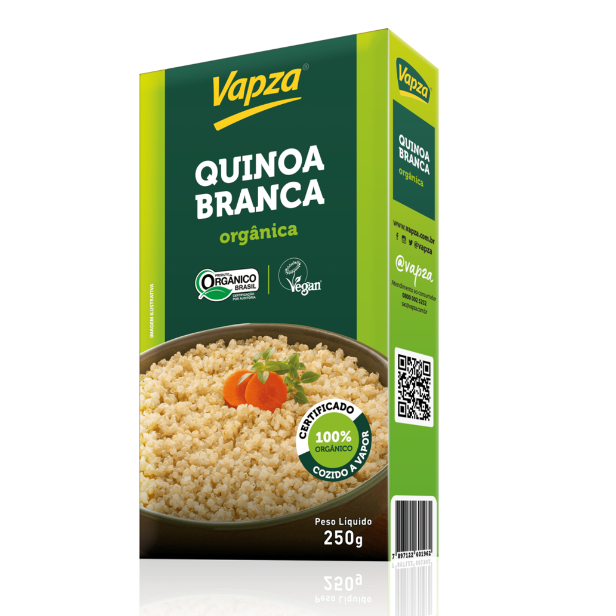 Quinoa Orgânica Cozido no Vapor VAPZA Caixa 250g