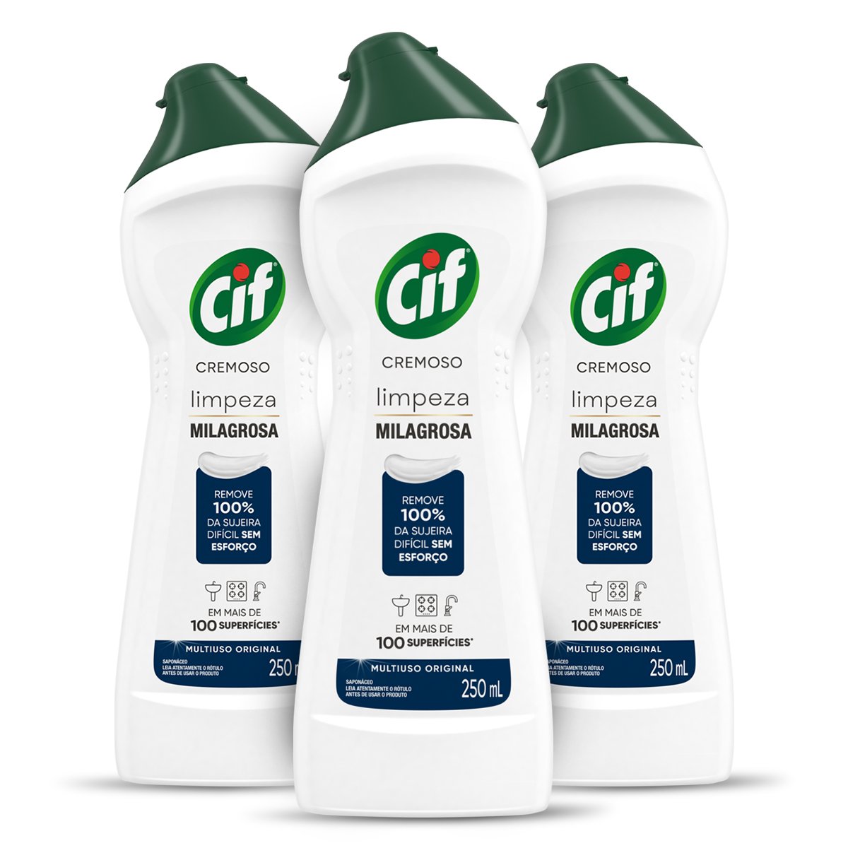 KIT 3 CIF CREMOSO LIMPEZA MILAGROSA ORIGINAL 250 ML 