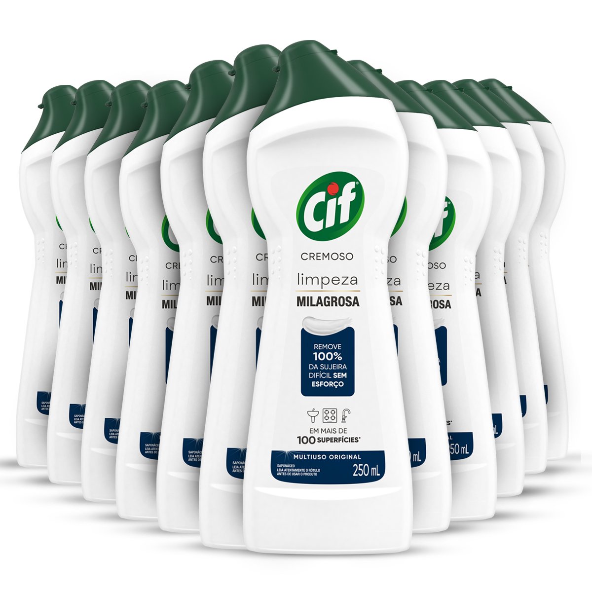 KIT 12 CIF CREMOSO LIMPEZA MILAGROSA ORIGINAL 250 ML 