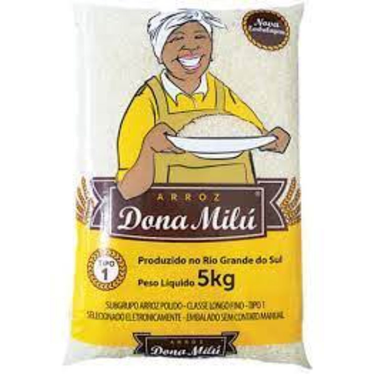 Arroz Agulhinha Tipo 1 Dona Milú 5kg