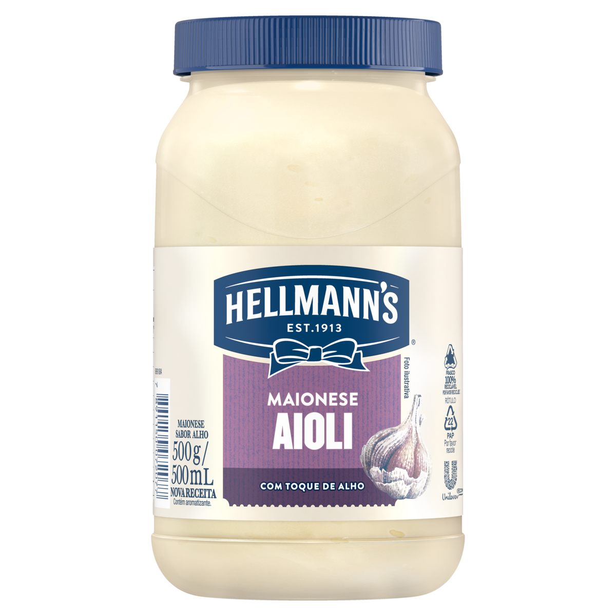 Maionese Aioli Hellmanns sabor Alho 500g