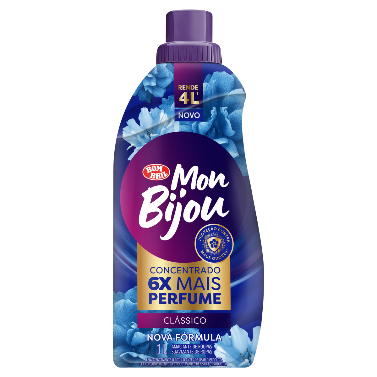 Amaciante de Roupa Concentrado Clássico Mon Bijou Frasco 1l