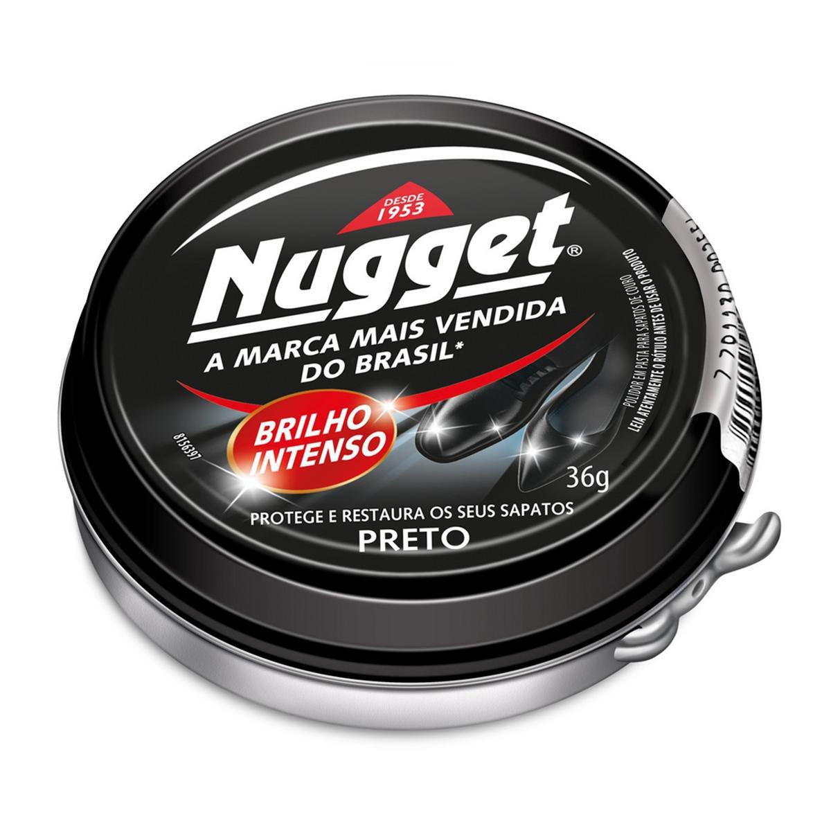 Polidor de Sapato Pasta Preto Nugget Lata 36g
