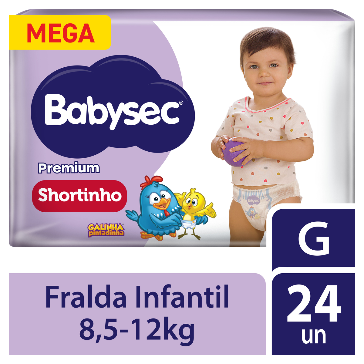 Fralda Descartável Shortinho Babysec Premium G Megapacote 28 Unidades