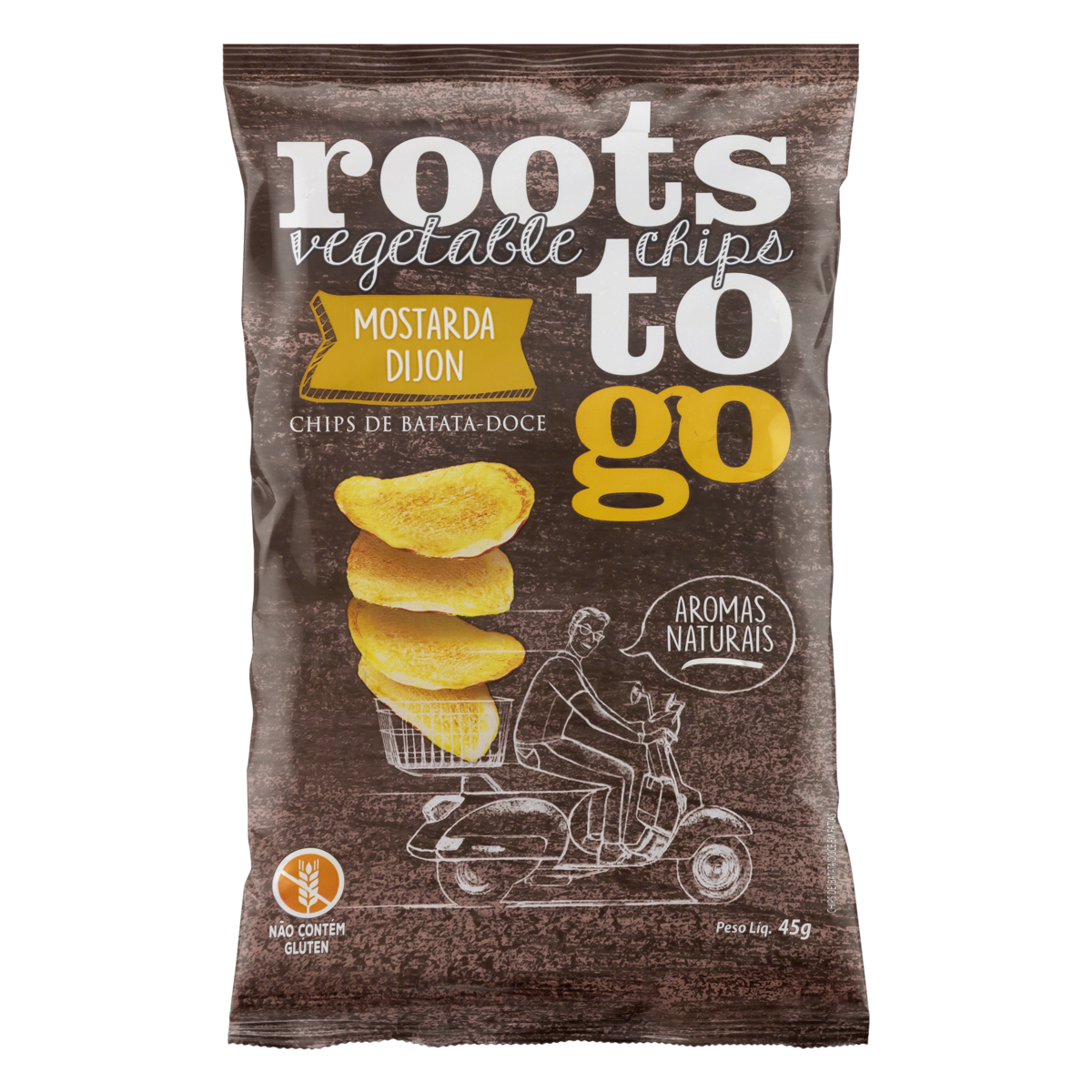 Chips de Batata-Doce Mostarda Dijon Roots To Go Pacote 45g