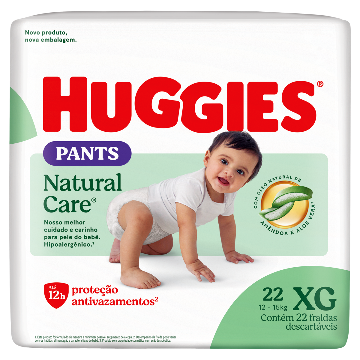 Fralda Huggies Roupinha Natural Care XG - 22 fraldas