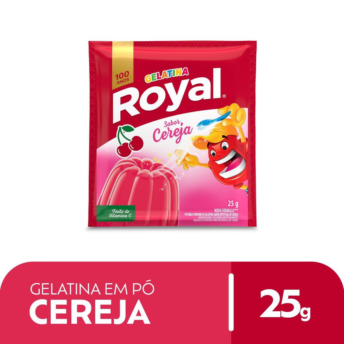 Gelatina em pó Royal Cereja 25g
